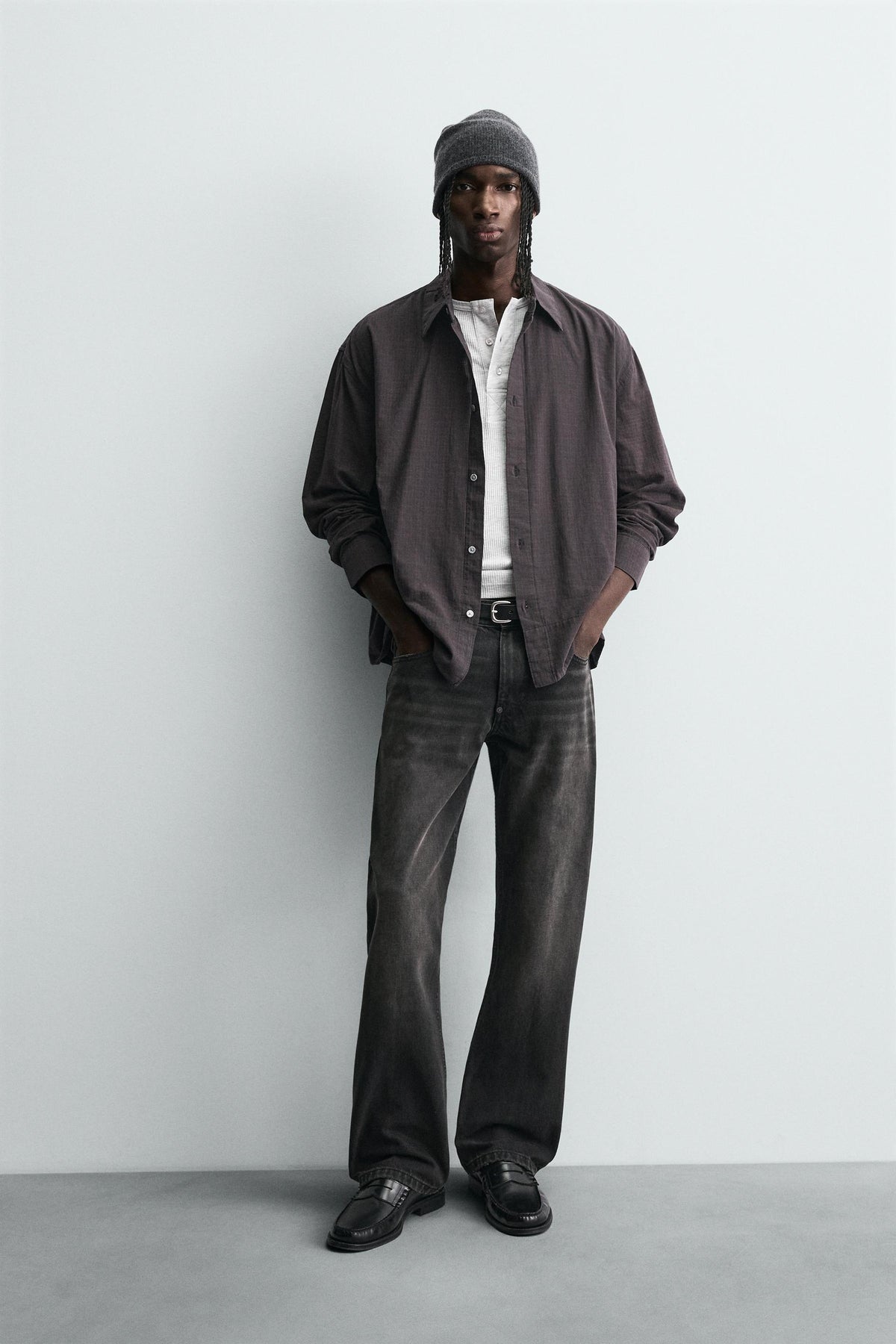 RELAXED FIT CHECK SHIRT - Image 1