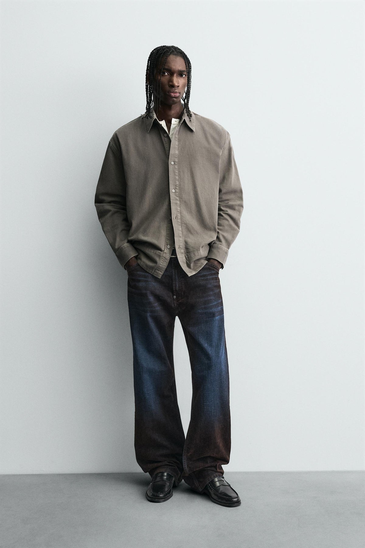 WASHED DENIM SHIRT - Image 1