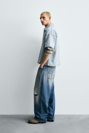 LIGHT DENIM POLO SHIRT - Image 4