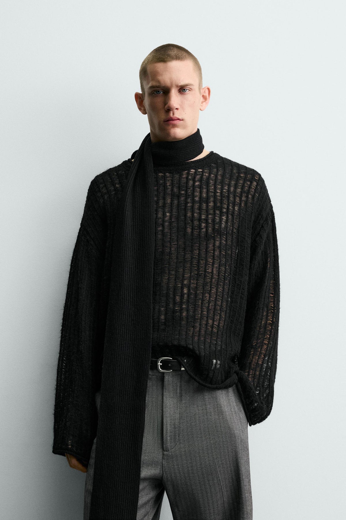 TEXTURED MESH JUMPER - Image 2