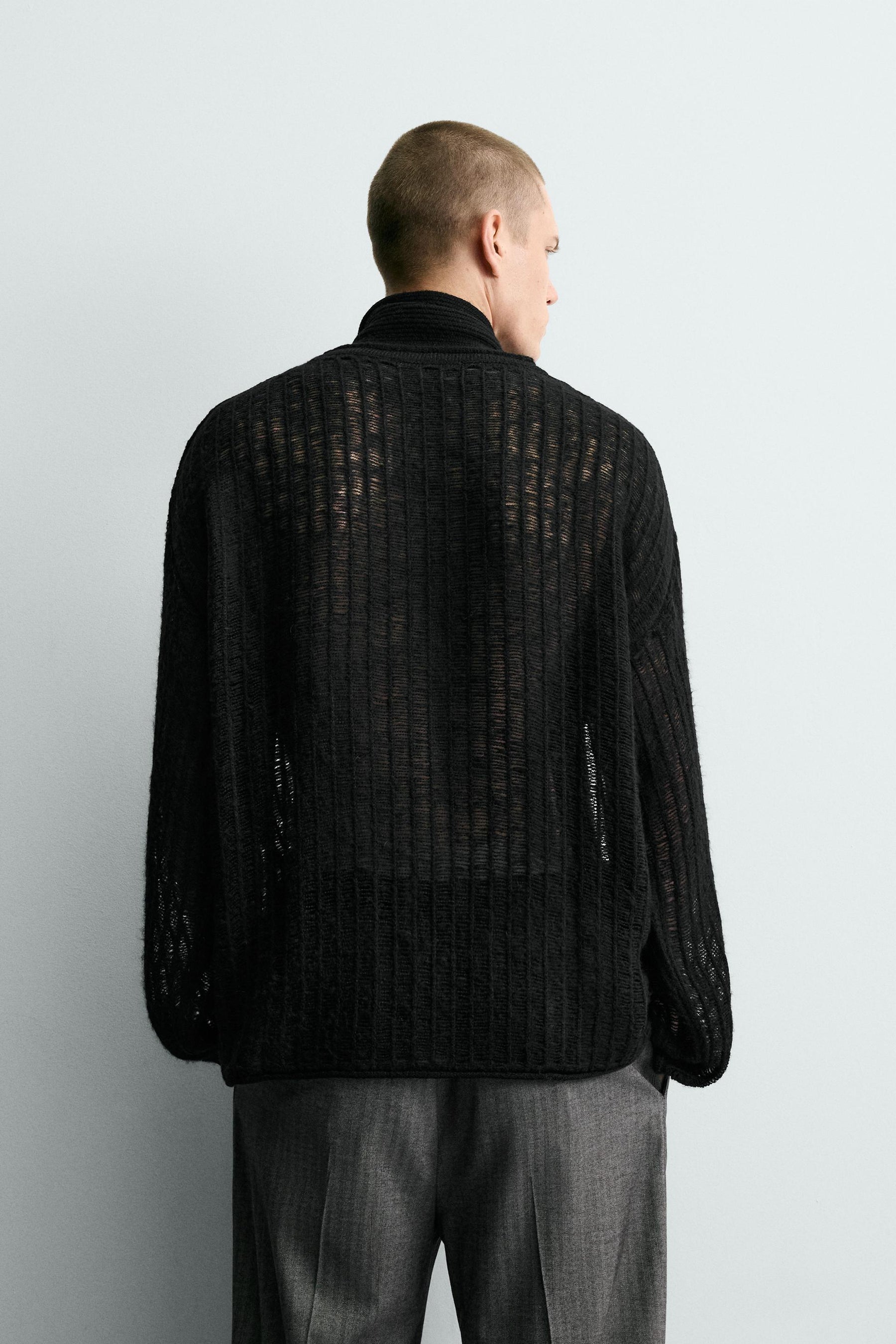 TEXTURED MESH JUMPER - Image 3