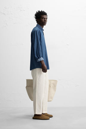 RELAXED FIT TEXTURED TROUSERS - Image 4