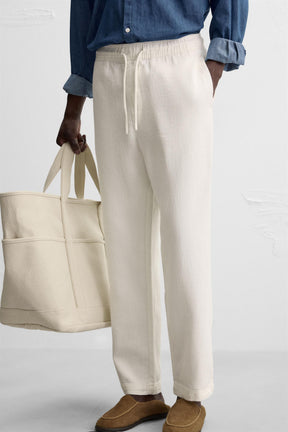RELAXED FIT TEXTURED TROUSERS - Image 5