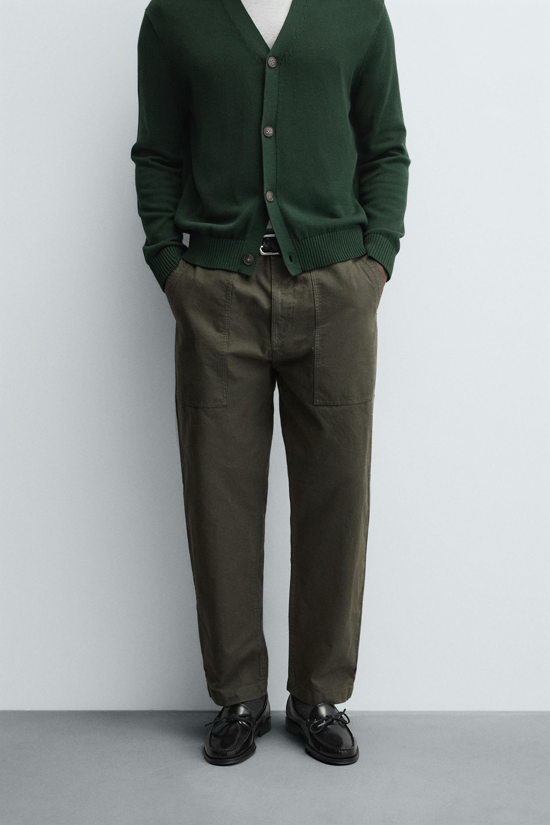 WASHED STRAIGHT-LEG TROUSERS - Image 2