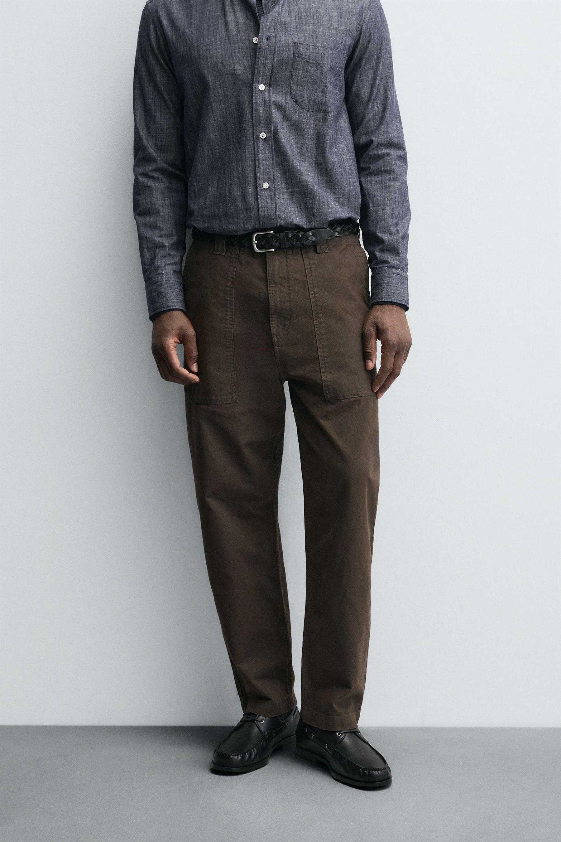 WASHED STRAIGHT-LEG TROUSERS - Image 2