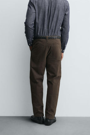 WASHED STRAIGHT-LEG TROUSERS - Image 3