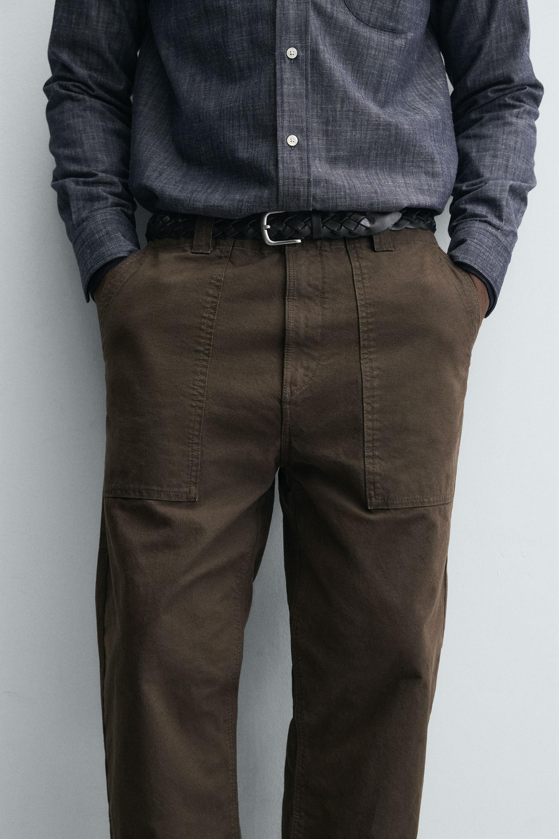 WASHED STRAIGHT-LEG TROUSERS - Image 5