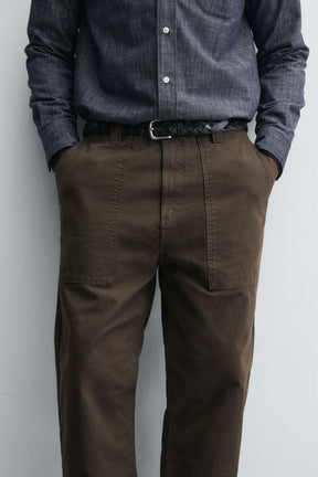 WASHED STRAIGHT-LEG TROUSERS - Image 5