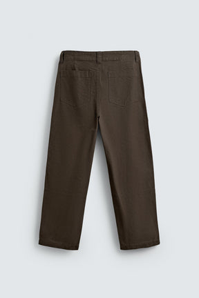 WASHED STRAIGHT-LEG TROUSERS - Image 7