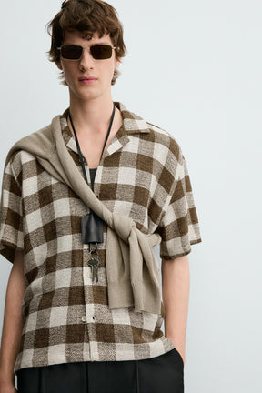 TEXTURED CHECK SHIRT - Image 5