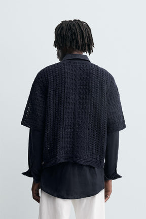 CROCHET TEXTURED T-SHIRT - Image 3