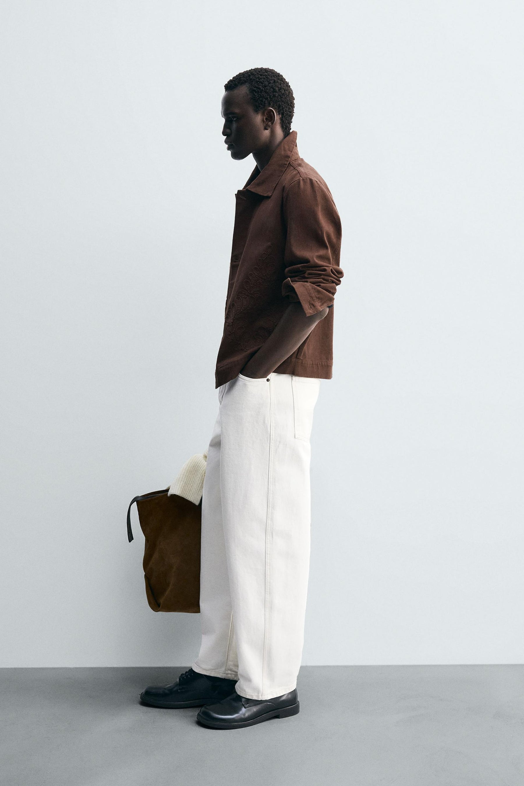 EMBROIDERED STRUCTURED OVERSHIRT - Image 4