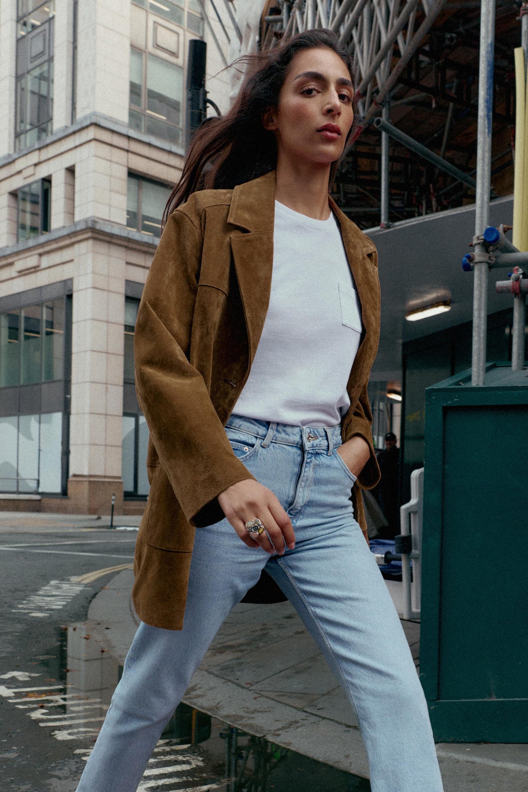 Bequeme Jeans mit hohem Bund