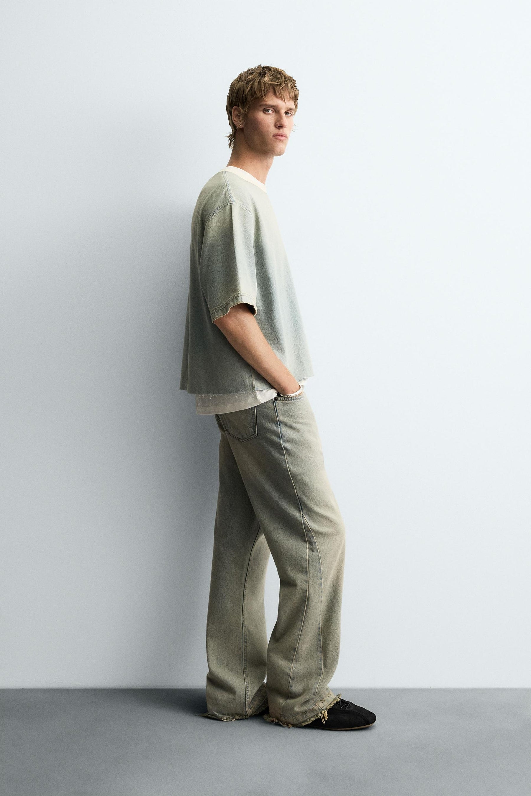 WASHED DENIM T-SHIRT - Image 4