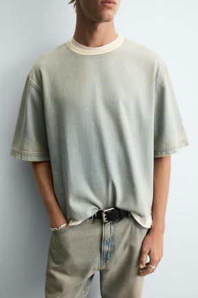 WASHED DENIM T-SHIRT - Image 5