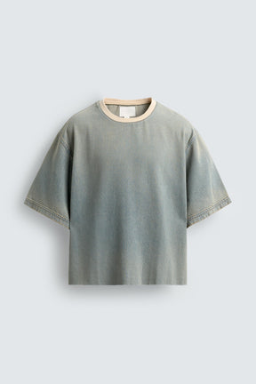 WASHED DENIM T-SHIRT - Image 8