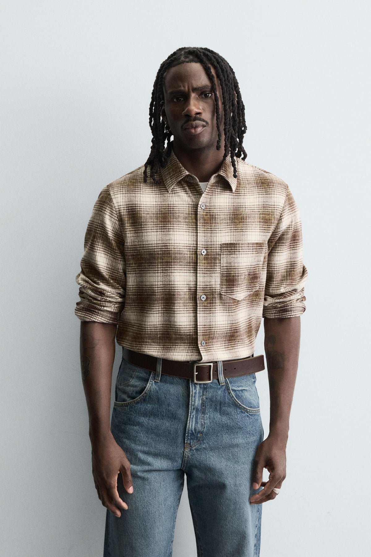RELAXED FIT CHECK SHIRT - Image 2