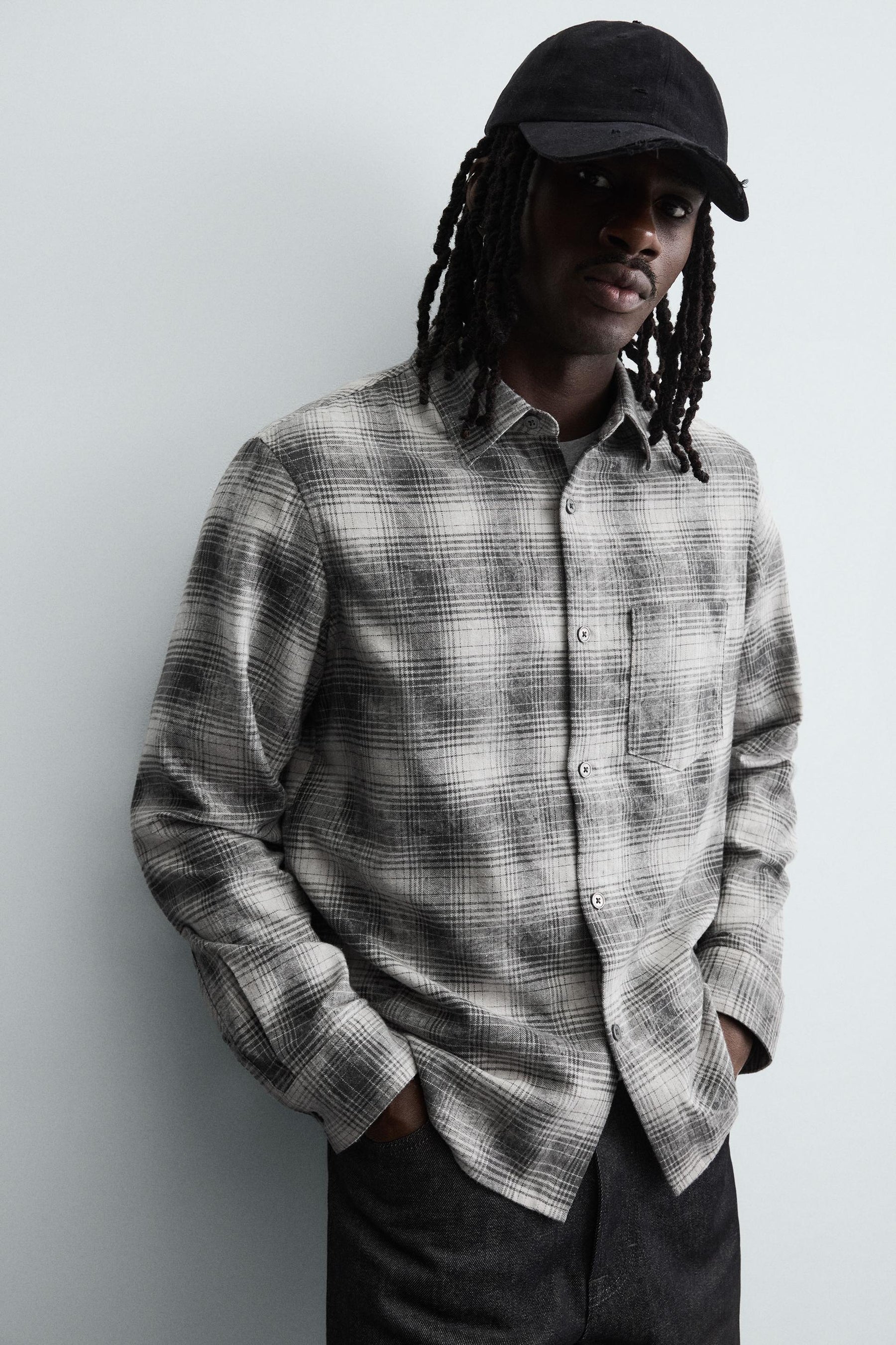 RELAXED FIT CHECK SHIRT - Image 5