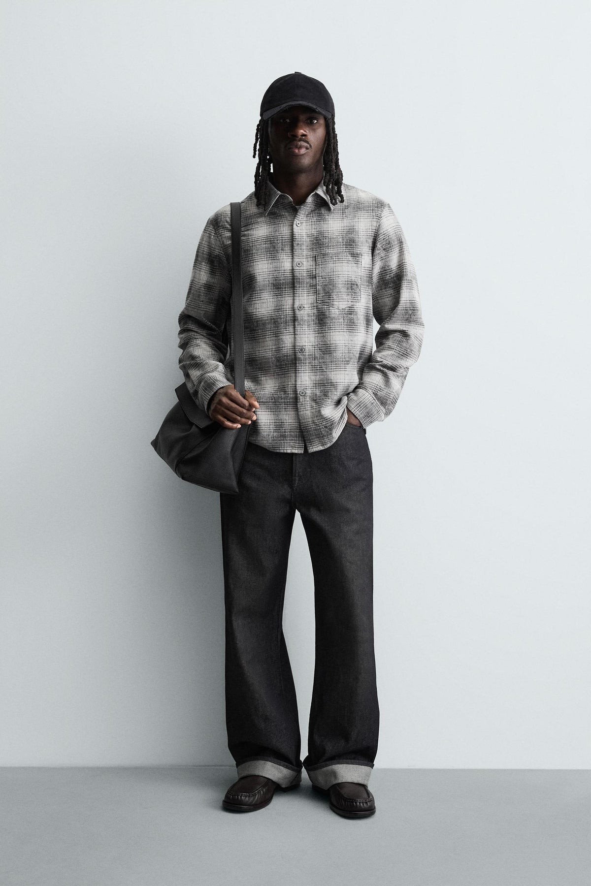 RELAXED FIT CHECK SHIRT - Image 1