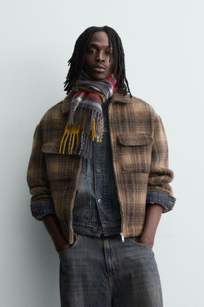 CHECK ZIP-UP OVERSHIRT - Image 2