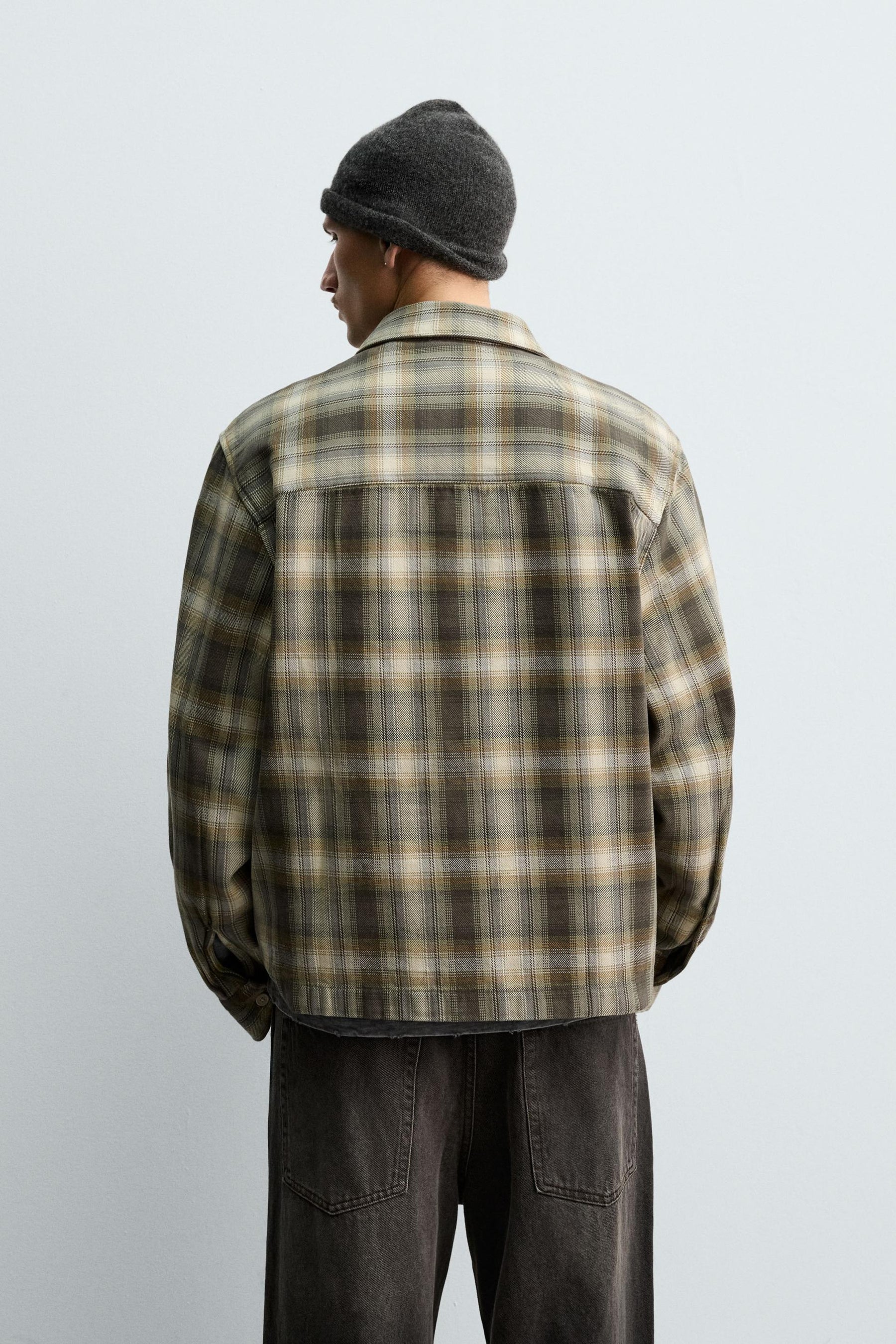 CHECK RELAXED FIT OVERSHIRT - Image 3
