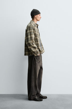CHECK RELAXED FIT OVERSHIRT - Image 4