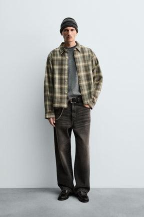 CHECK RELAXED FIT OVERSHIRT - Image 1