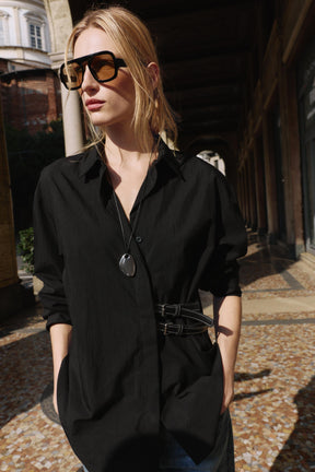 Popelinehemd mit Laschen