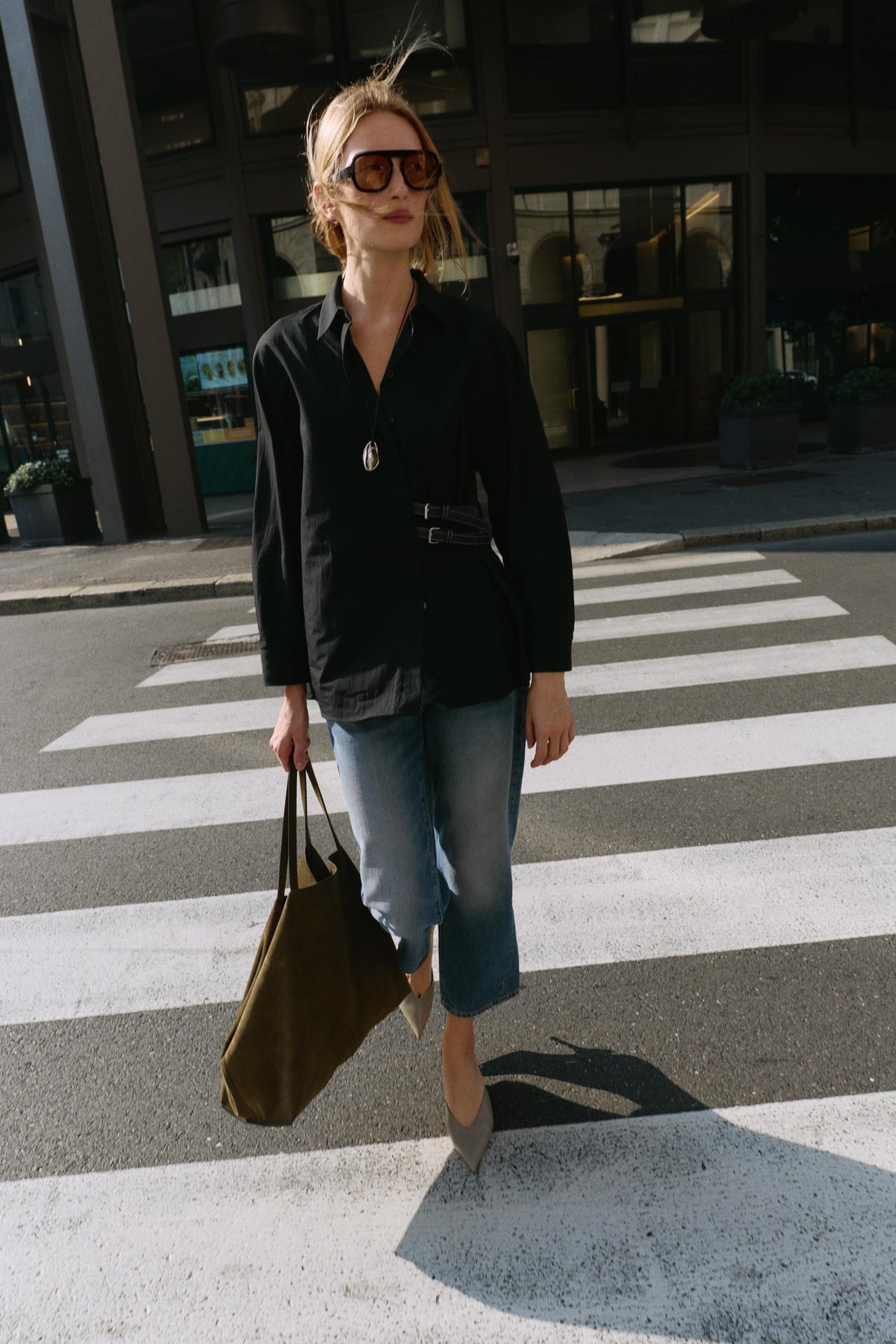 Popelinehemd mit Laschen