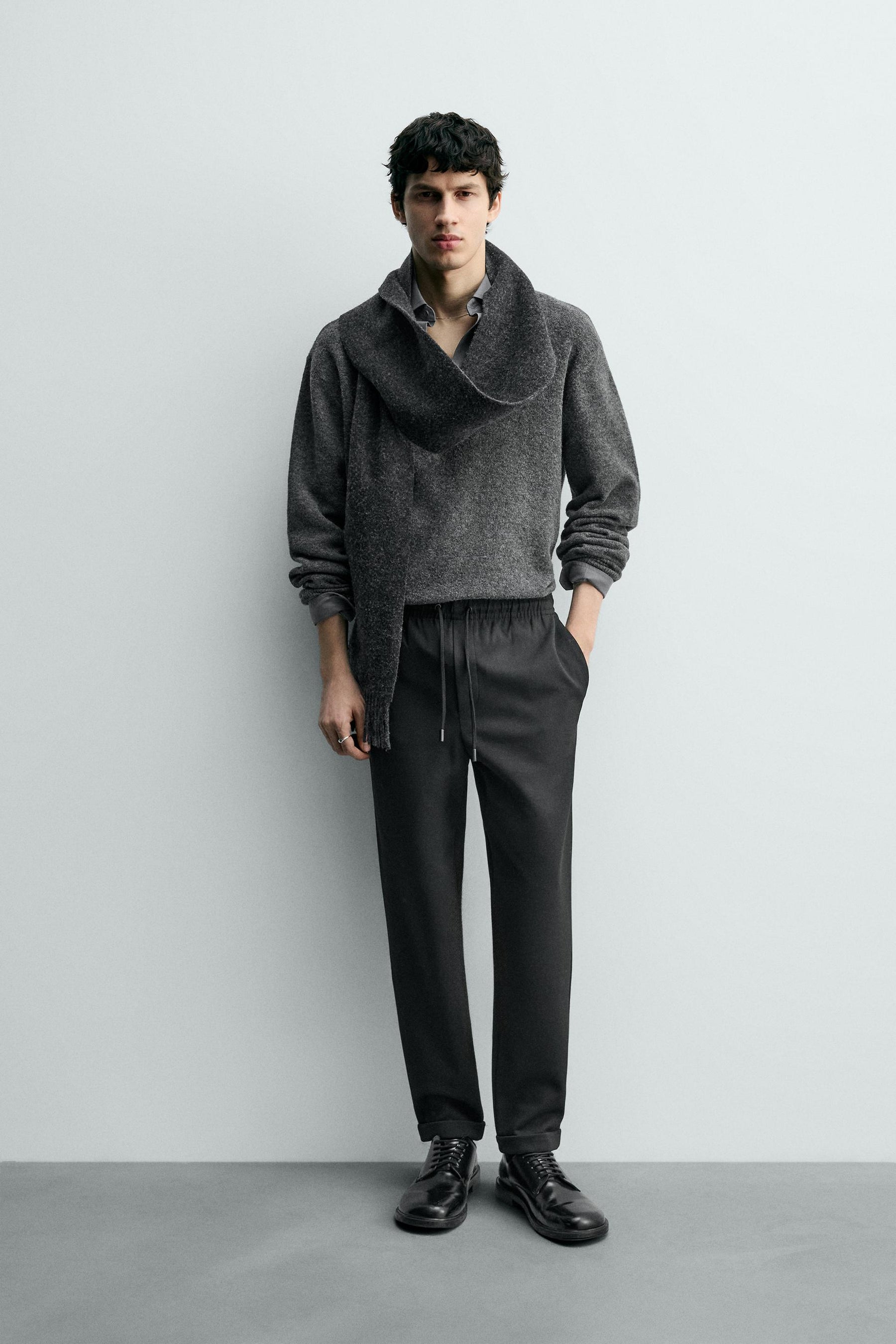 NON-IRON COMFORT JOGGER WAIST TROUSERS - Image 1