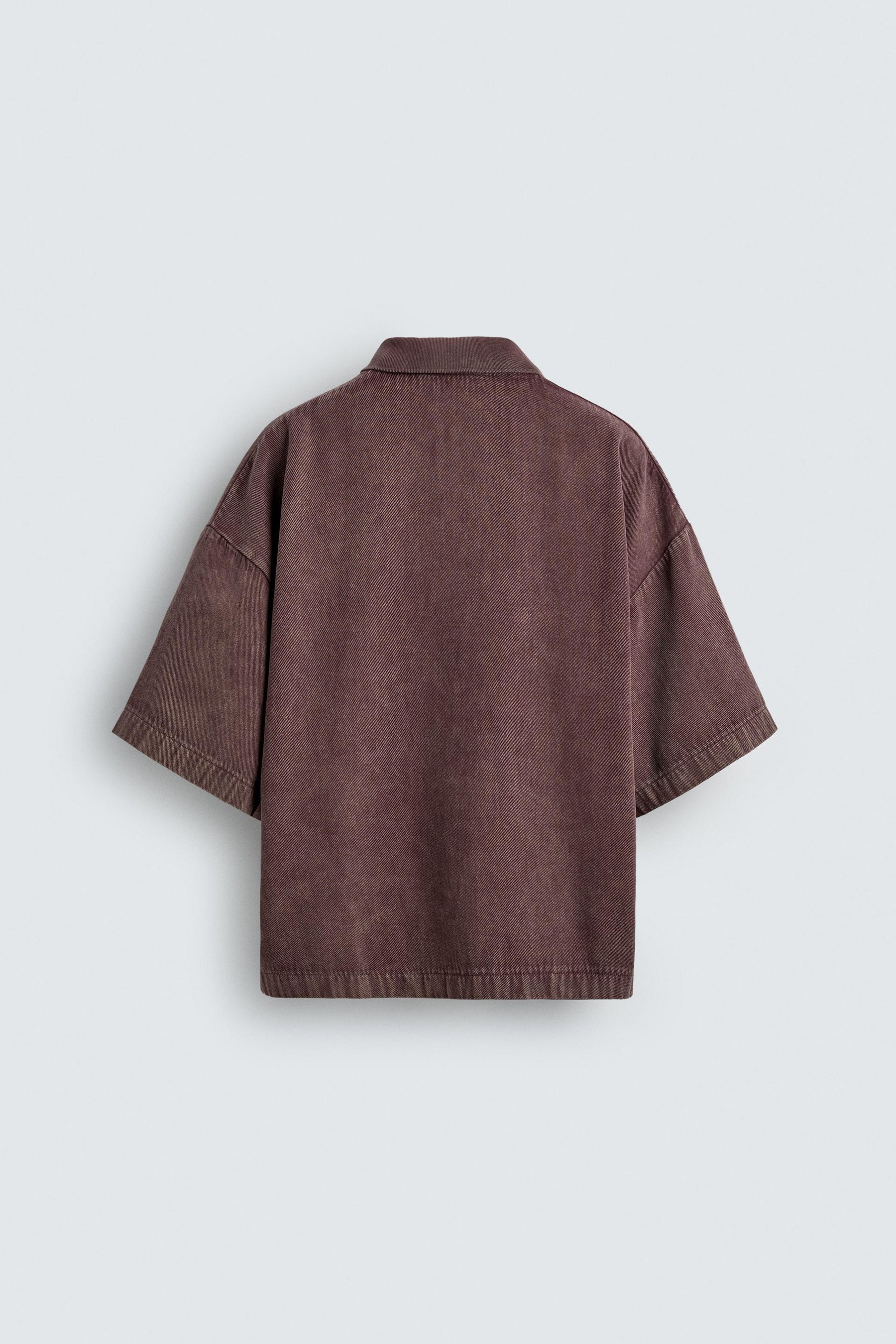 WASHED TEXTURED POLO SHIRT - Image 7