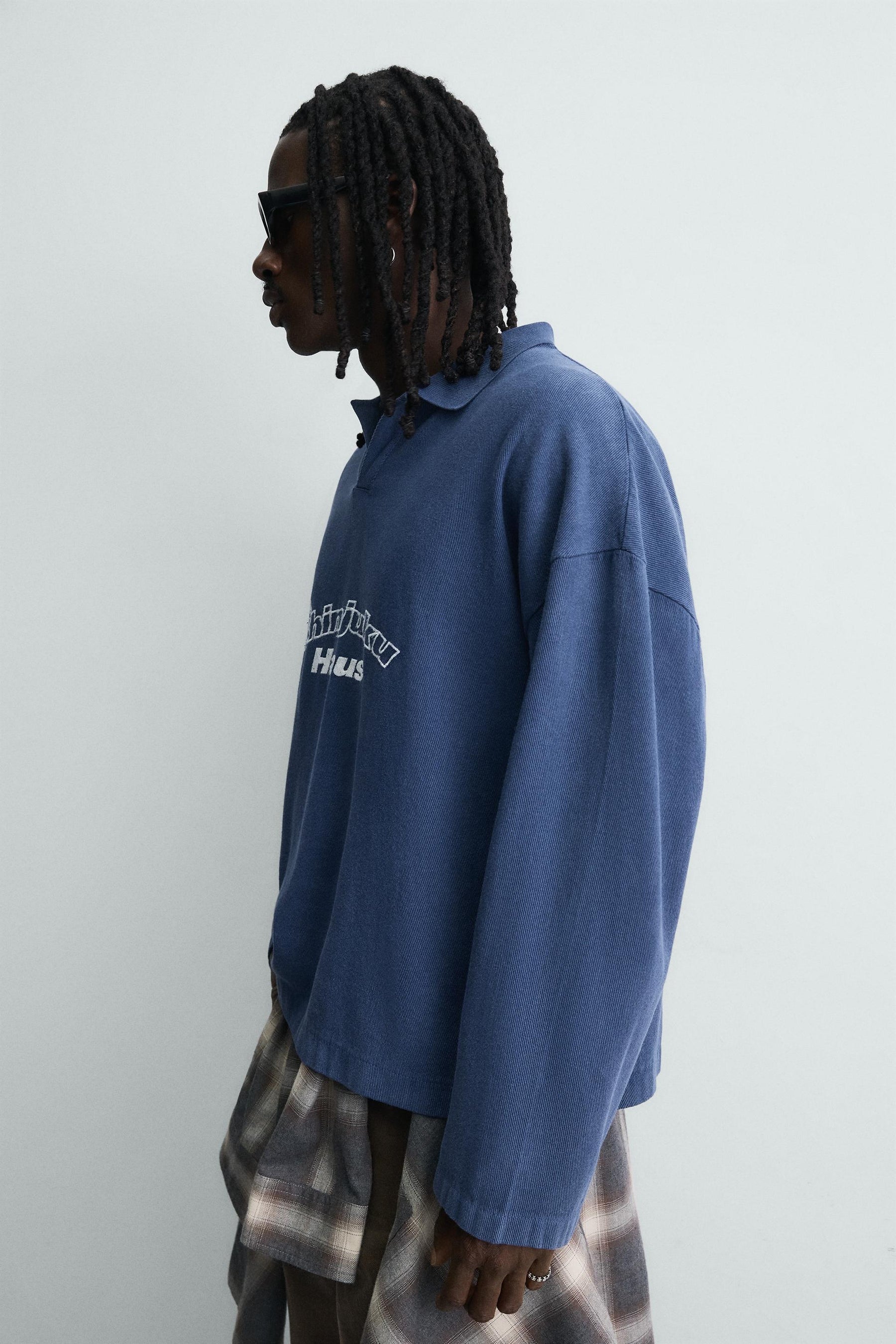 Textured Embroidered Polo