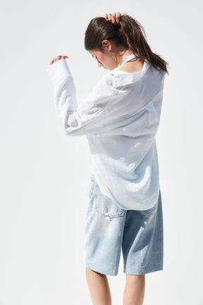 Übergroßes Gaze-Hemd