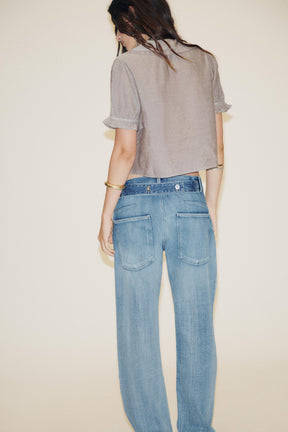 Besticktes Peter-Pan-Hemd