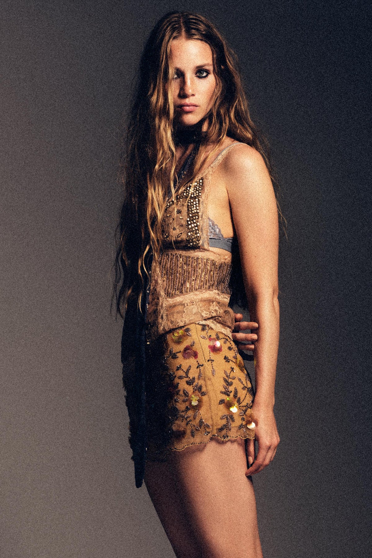 Paillettenbesetzte Shorts