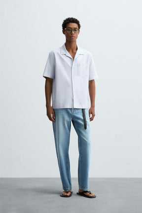 STRIPED OXFORD SHIRT - Image 1