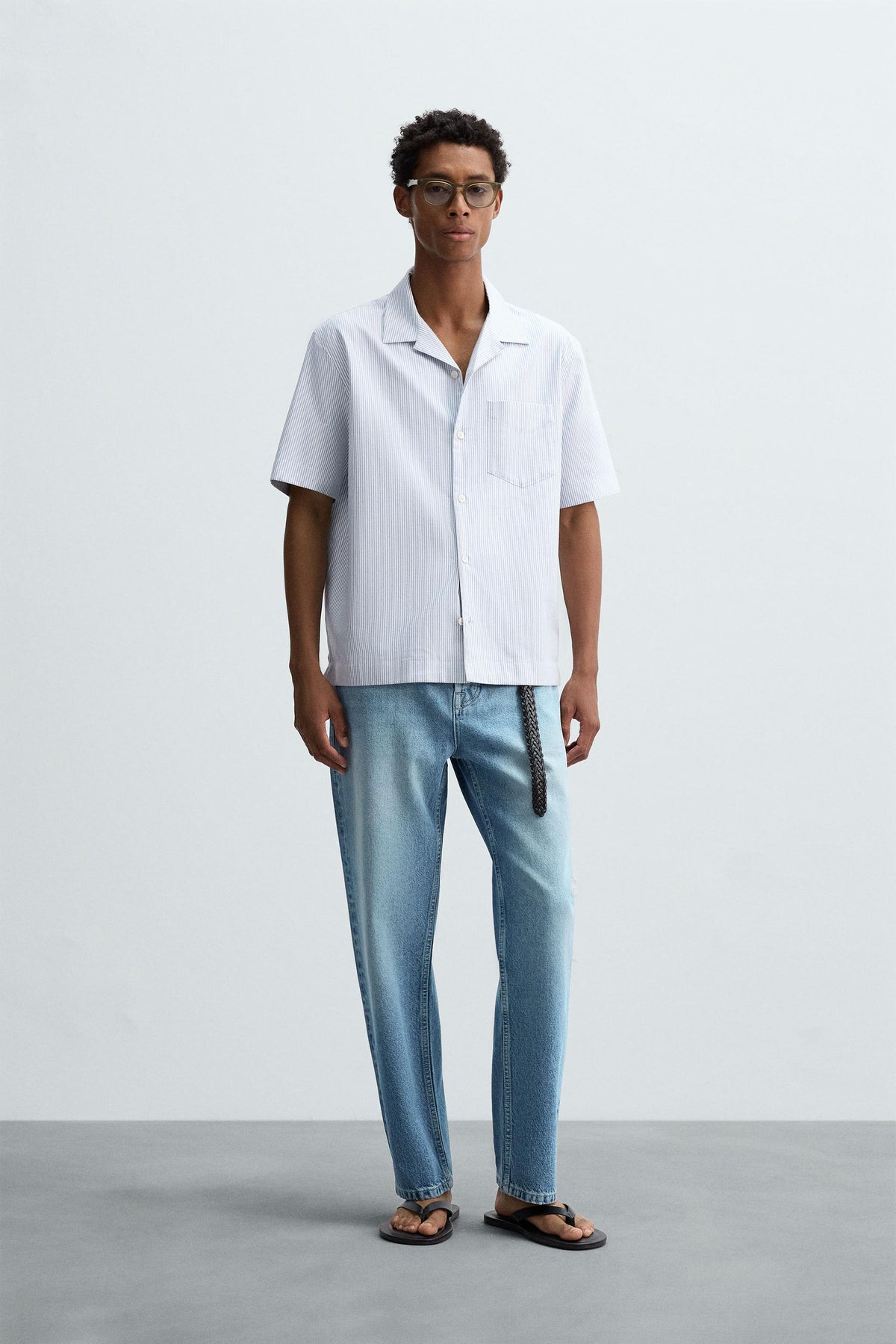 STRIPED OXFORD SHIRT - Image 1