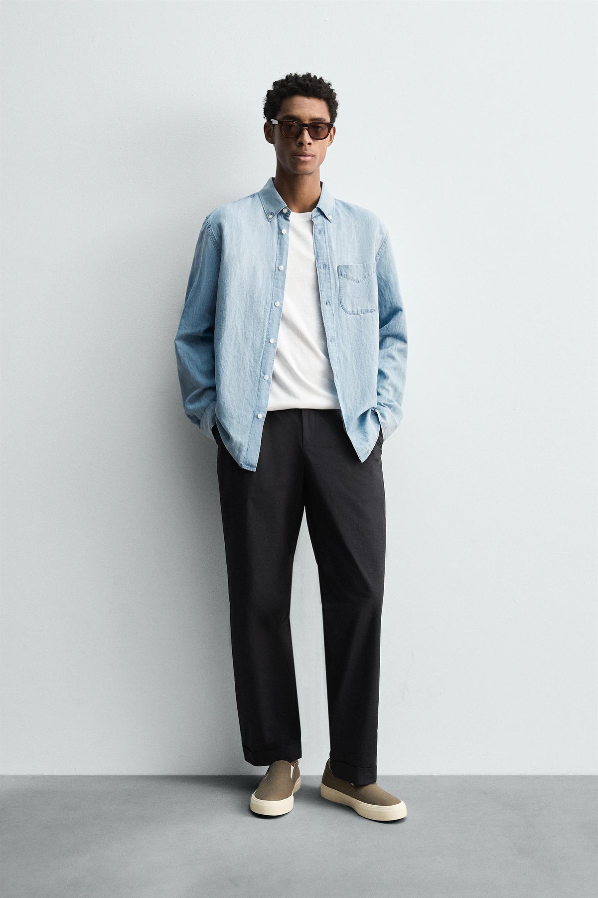 REGULAR FIT DENIM SHIRT - Image 1