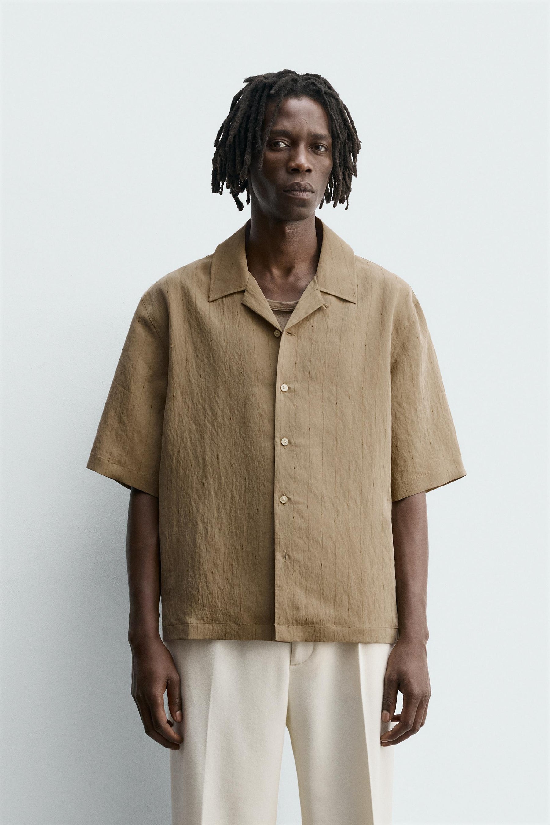 STRIPED FLOWING SHIRT - Image 2