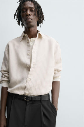 STRIPED RELAXED FIT SHIRT - Image 5