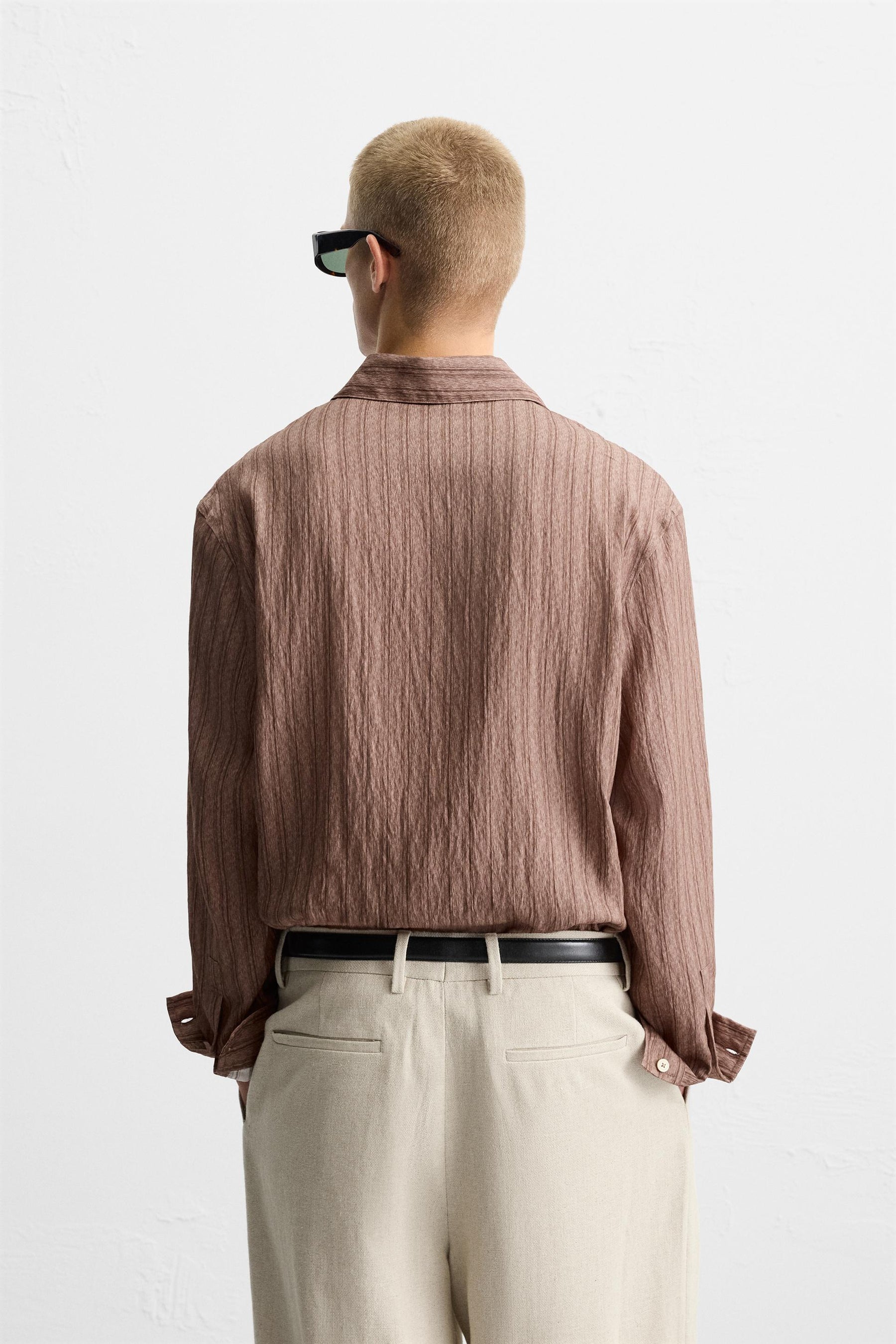 STRIPED FLOWING SHIRT - Image 3
