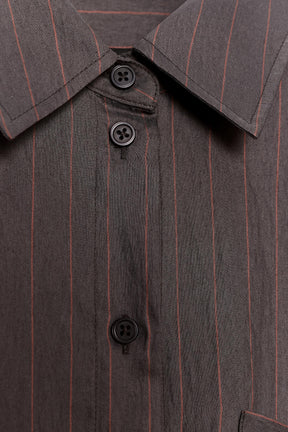 Übergroßes gestreiftes Hemd