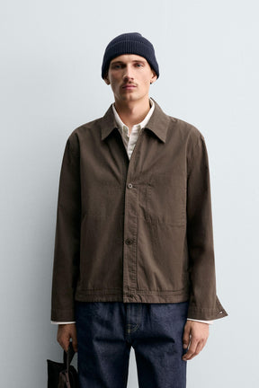 WASHED REGULAR FIT OVERSHIRT - Image 2