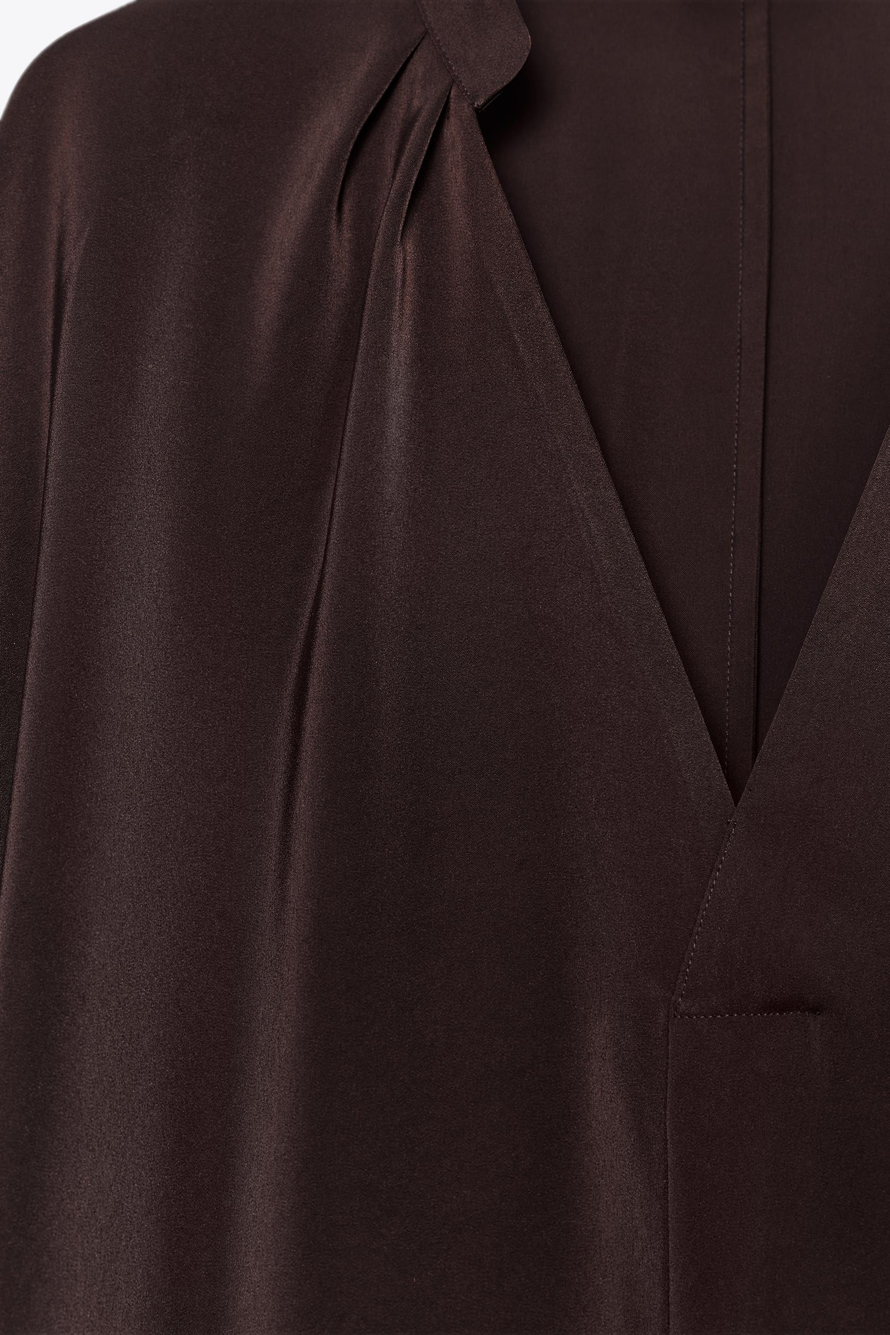 Satinbluse mit Ärmeln