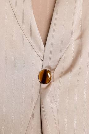 Bluse mit Metallic-Applikationen