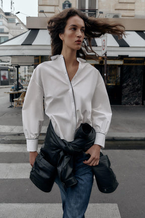 KONTRASTGEKAPSELTES POPELINE-HEMD