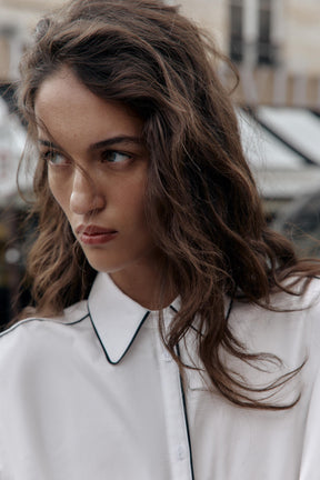 KONTRASTGEKAPSELTES POPELINE-HEMD