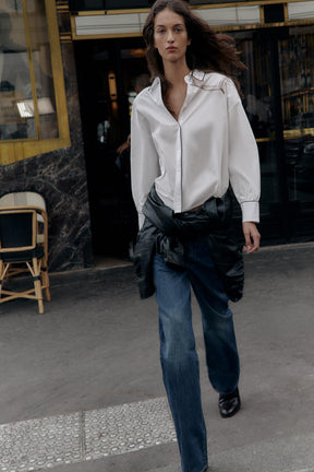 KONTRASTGEKAPSELTES POPELINE-HEMD