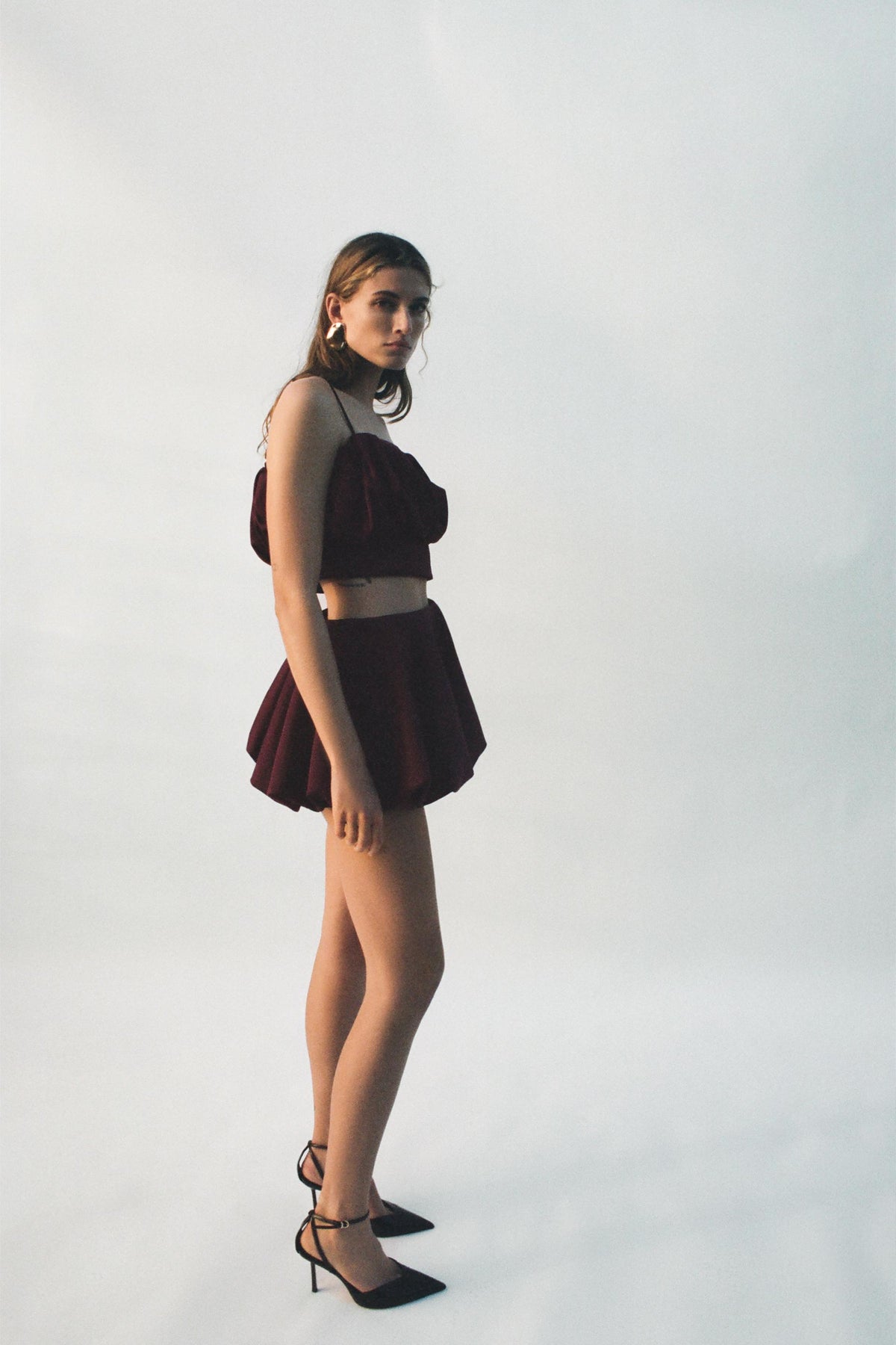 Trägerbluse mit Ballonmuster