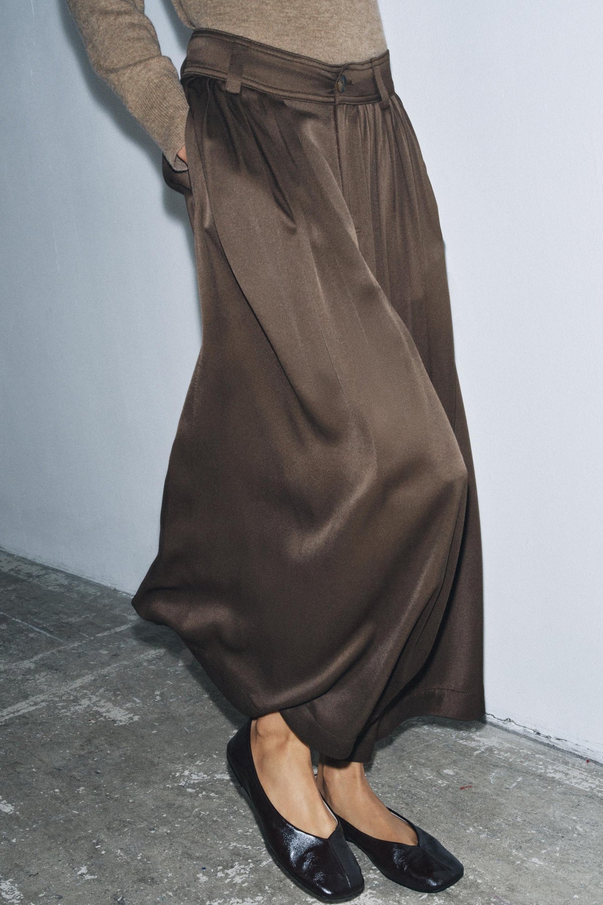 Plissierte, weite Hosen